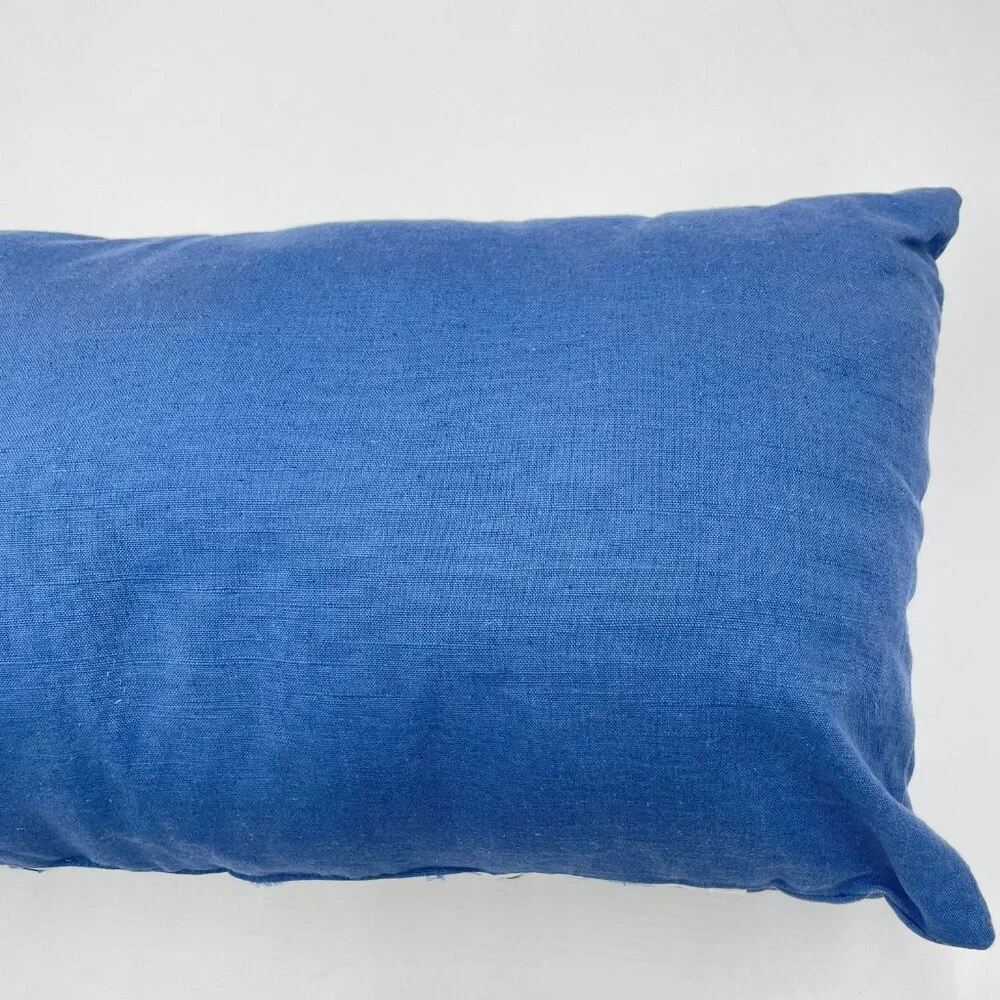 Decorative Cushion Embroidered Pillow Blue White Pattern Home Decor‎ Living Room